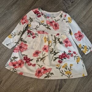 Old Navy Floral Print Dress with Pink and Yellow Accents
